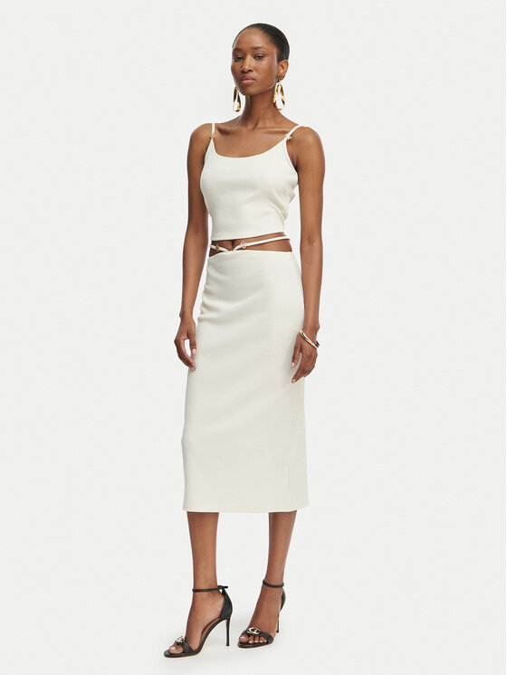 Guess Guess Marškinėliai E6GP01 KG322 Kreminė Slim Fit