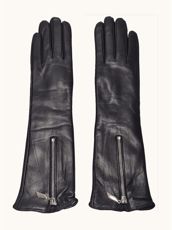 ALLORA BE UNIQUE ALLORA BE UNIQUE Guanti da donna z suwakiem Nero