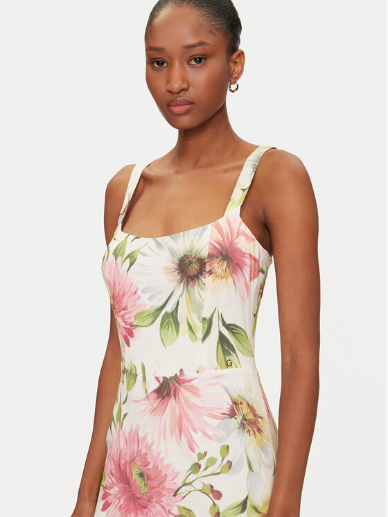 Guess Guess Koktejlové šaty W5GK20 WH4S2 Barevná Slim Fit