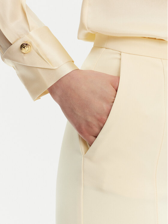 Elisabetta Franchi Elisabetta Franchi Pantaloni din material PA-076-51E2 Galben Regular Fit
