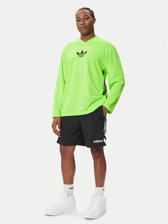adidas adidas Hosszú ujjú adicolor Mesh JW8379 Zöld Regular Fit