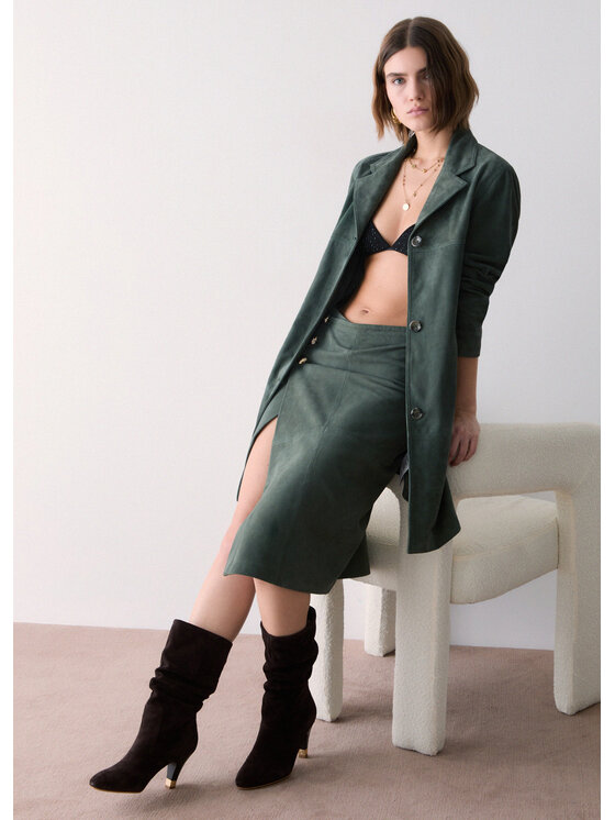 Liu Jo Liu Jo Giacca di pelle CF6122P038280420 Verde Regular Fit
