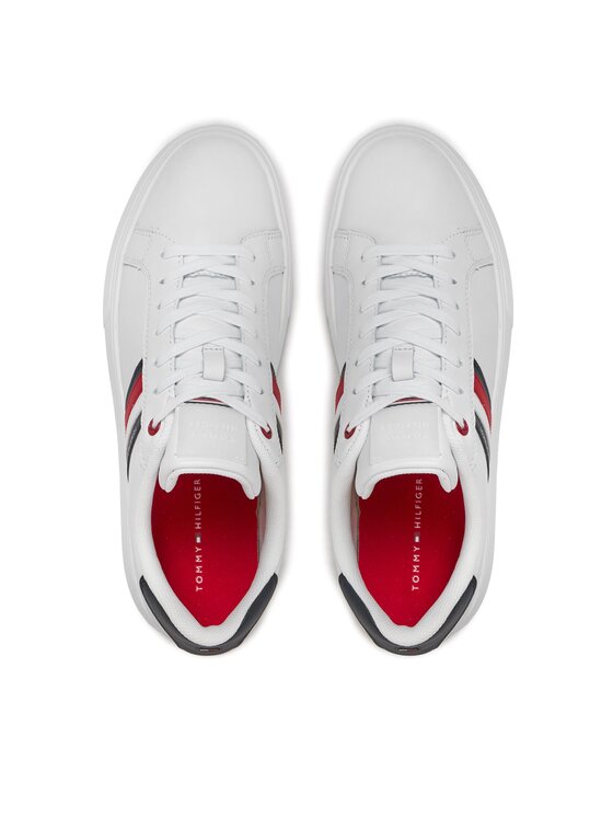 Tommy Hilfiger Tommy Hilfiger Sneakersy Essential Leather Cupsole FM0FM04921 Biela