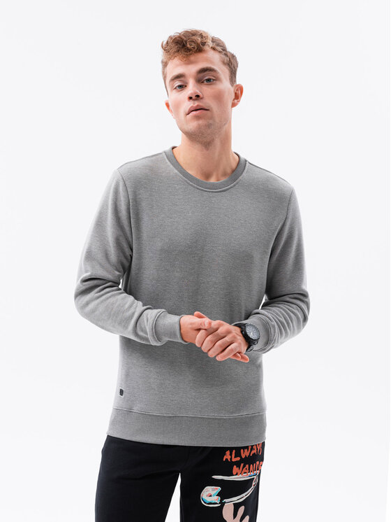 Ombre Ombre Mikina Z34 Šedá Regular Fit