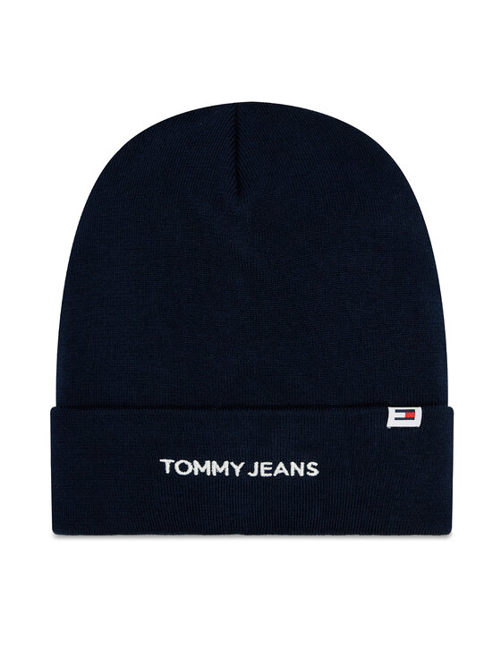 Tommy Jeans Cepure Linear Logo AW0AW15843 Tumši zils