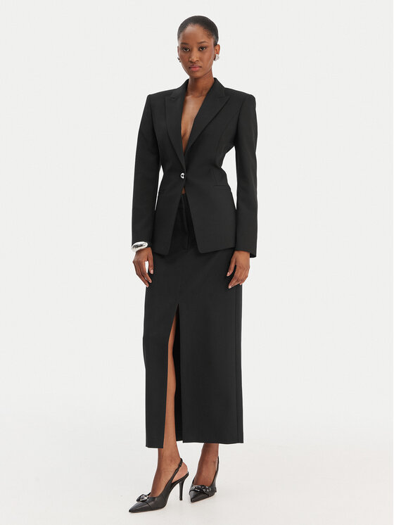 Patrizia Pepe Patrizia Pepe Spódnica midi 8G0515/A498-K103 Czarny Regular Fit