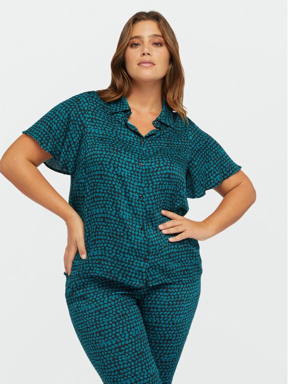 Fiorella Rubino Fiorella Rubino Koszula 5356T101256N0Z4 Zielony Regular Fit