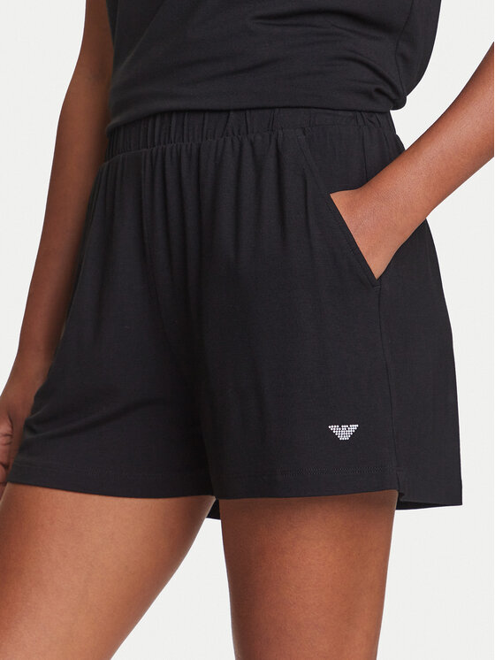 Emporio Armani Emporio Armani Pantaloni scurți sport EW000781 AF12192 UC001 Negru Regular Fit