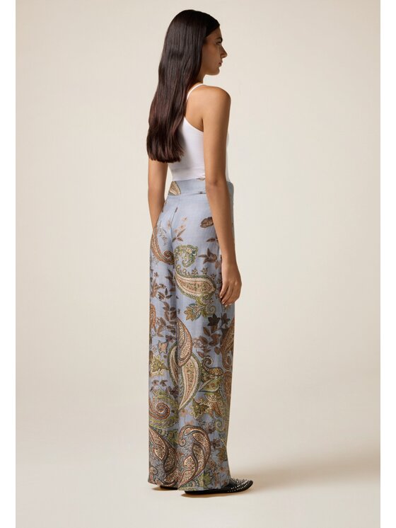 Oltre Oltre Pantaloni di tessuto P00IR009178N0Z4 Turchese Regular Fit