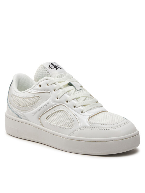 Calvin Klein Jeans Calvin Klein Jeans Sneakersy Basket Cupsole Low Mix In Met YW0YW01387 Biały