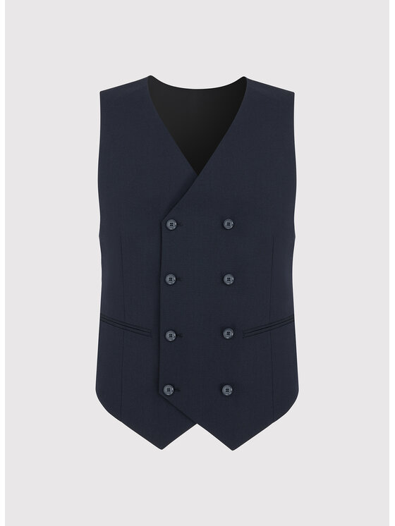 Pako Lorente Pako Lorente Kamizelka P25SF-8X-001 Granatowy Slim Fit