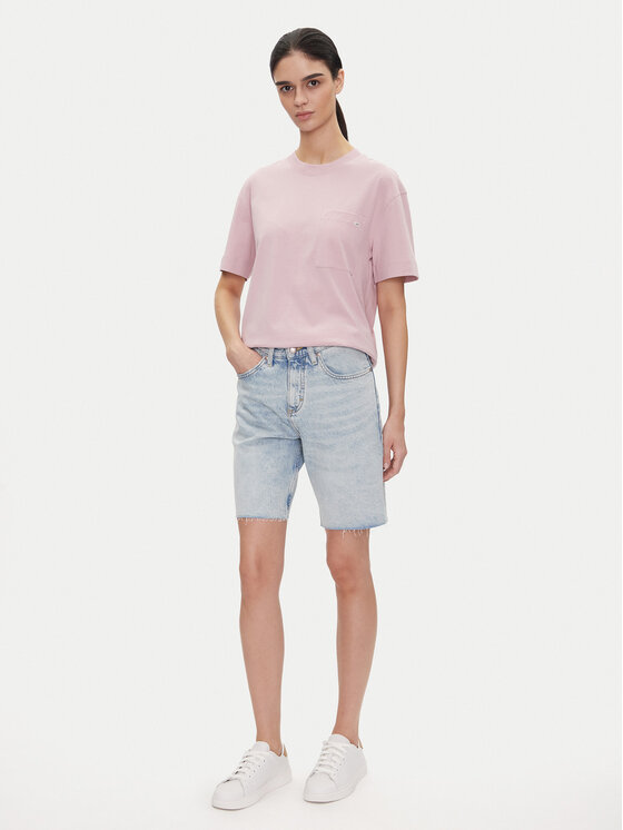 Lee Lee Pantaloni scurți de blugi Rider 112363533 Albastru Loose Fit