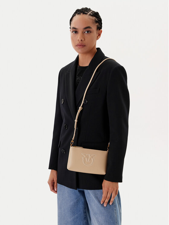 PINKO Geantă Flat Horizontal Mini PE 25 PCPL 104277 A2AN Bej