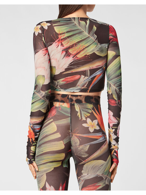PHILIPP PLEIN PHILIPP PLEIN Bluzka 1935 Czarny Cropped Fit