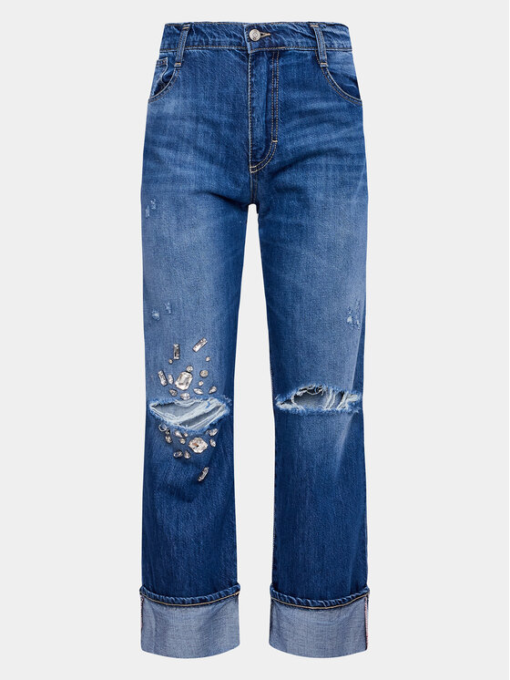 Please Jeans hlače P2PREH0EOV Mornarsko modra Regular Fit