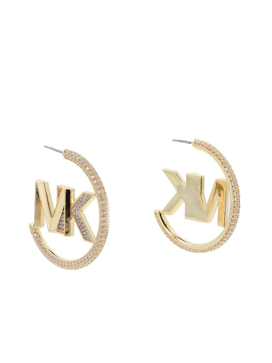 Michael Kors Michael Kors Сережки Pavé Logo Hoop Earrings MKJ7786710 Золотий