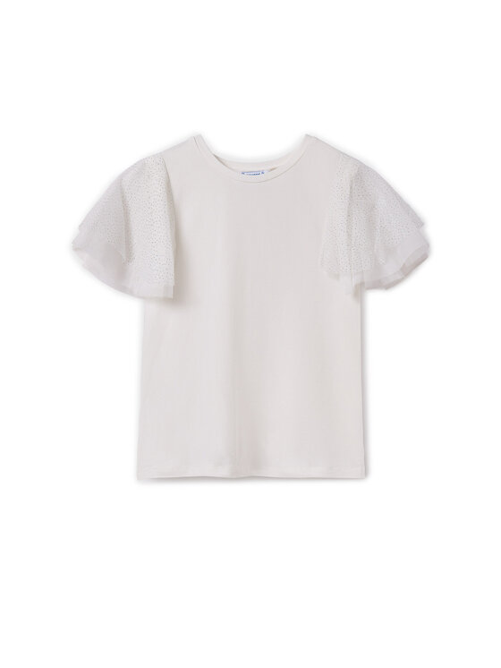 Mayoral Mayoral T-krekls 6022 Écru Regular Fit