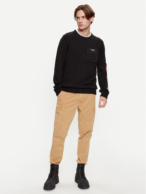 Aeronautica Militare Aeronautica Militare Sweter 232MA1460L518 Czarny Regular Fit