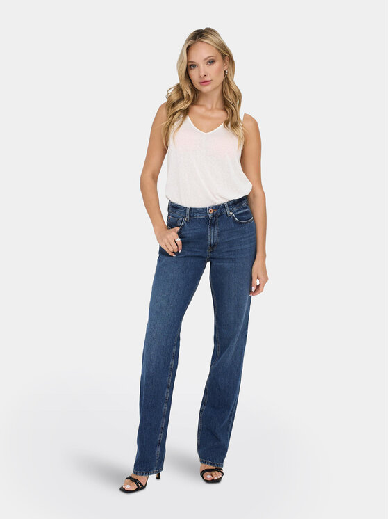 ONLY ONLY Jeans hlače Jaci 15296923 Modra Straight Fit