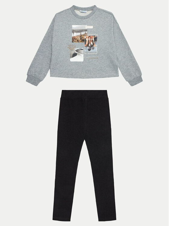 Mayoral Mayoral Completo felpa e leggings 7754 Grigio Regular Fit