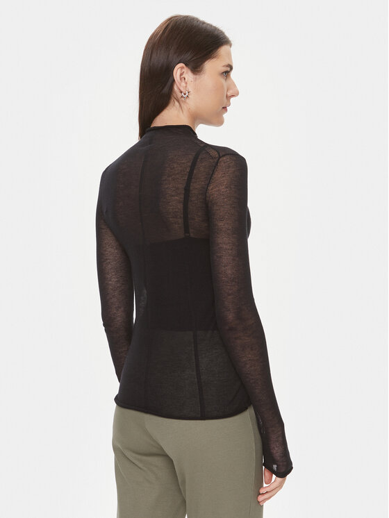 Calvin Klein Jeans Calvin Klein Jeans Majica Sheer J20J222925 Crna Regular Fit