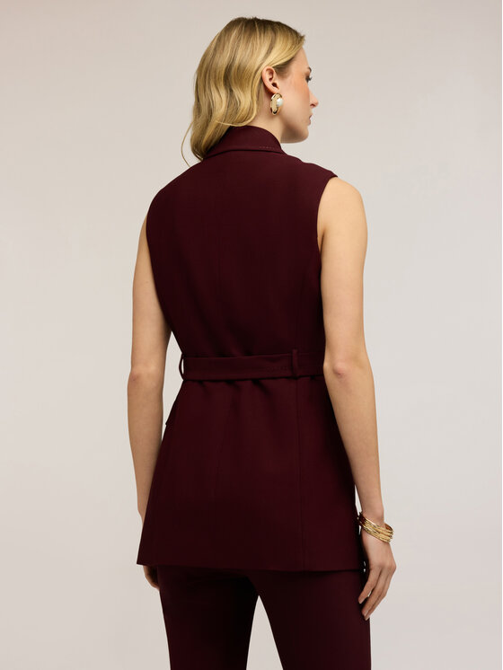 Motivi Motivi Marynarka L000Q000058N036 Bordowy Regular Fit