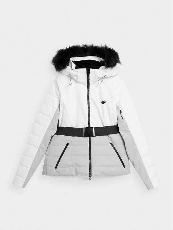 4F 4F Skijaška jakna 4FAW23TTJAF337 Siva Slim Fit