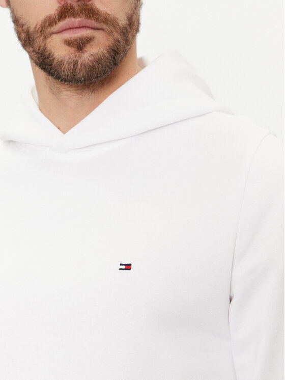 Tommy Hilfiger Tommy Hilfiger Bluză Flag Logo MW0MW34266 Alb Regular Fit