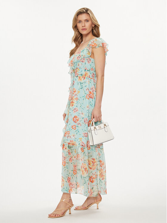 Guess Guess Sukienka codzienna Elide W4GK37 WE550 Kolorowy Regular Fit
