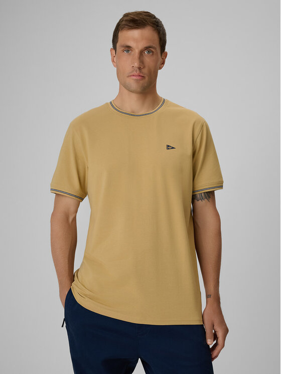 4F 4F T-Shirt LAKESIDE ESCAPE Beżowy Regular Fit