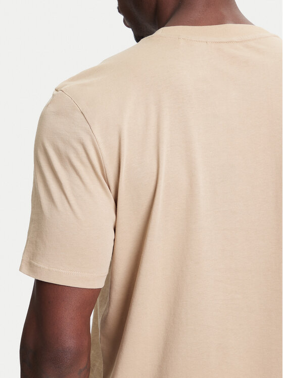 HUGO HUGO Тишърт Dapusi 50544458 Бежов Regular Fit