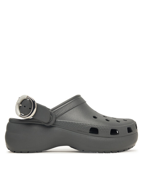 Crocs Crocs Natikači Classic Platform Buckle Clog 213230 Siva
