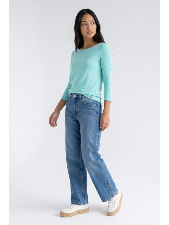 FIGL FIGL Bluzka M1371 Zielony Regular Fit
