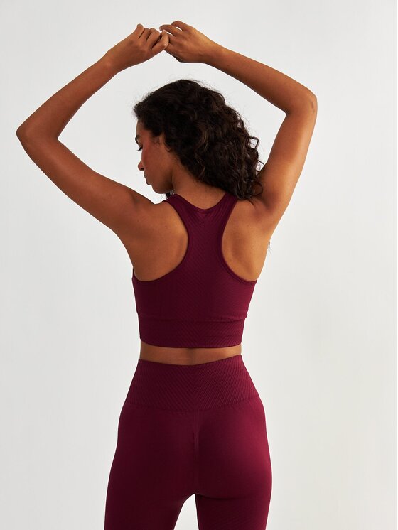 BeShaped BeShaped Biustonosz sportowy Bezszwowy Femme Force Bordowy