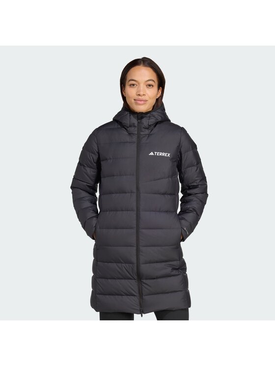 adidas adidas Kurtka puchowa Terrex Multi Light Down Hooded Parka 2.0 Czarny Regular Fit