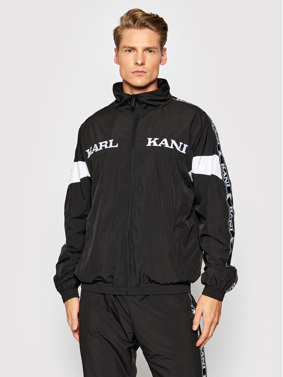 Karl Kani Karl Kani Kurtka przejściowa Retro Tape 6086924 Czarny Regular Fit