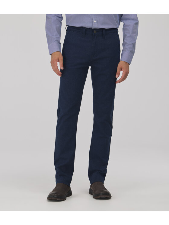 Lee Cooper Lee Cooper Spodnie materiałowe LUKAS Granatowy Straight Leg