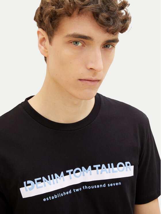 Tom Tailor Denim Tom Tailor Denim T-shirt 1037653 Crna Basic Fit