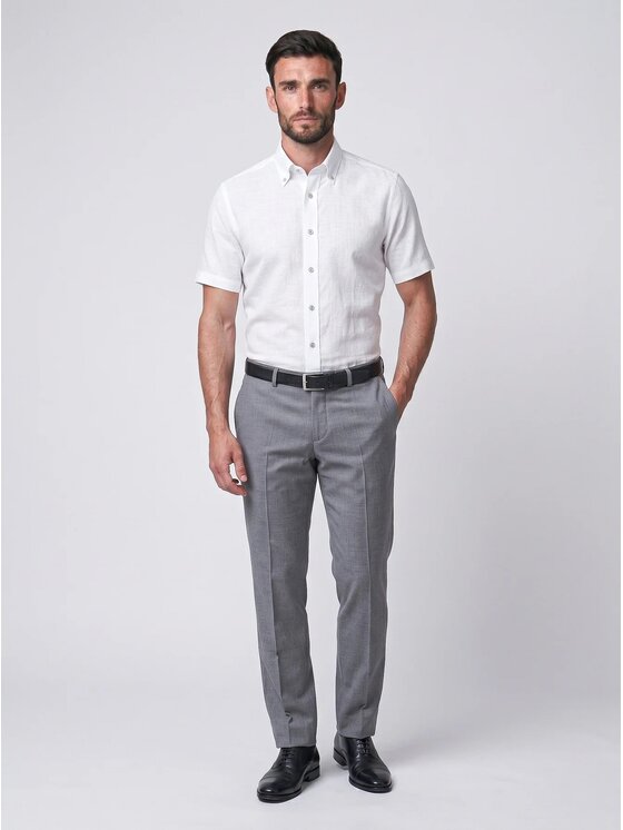 Willsoor Willsoor Koszula 20946 Biały Slim Fit