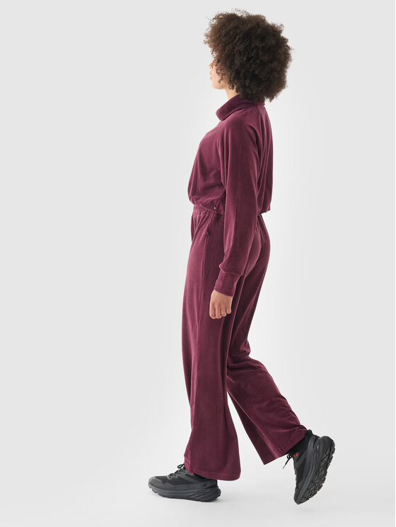 4F 4F Spodnie dresowe 4FRAW24TTROF1352-60S Czerwony Oversize