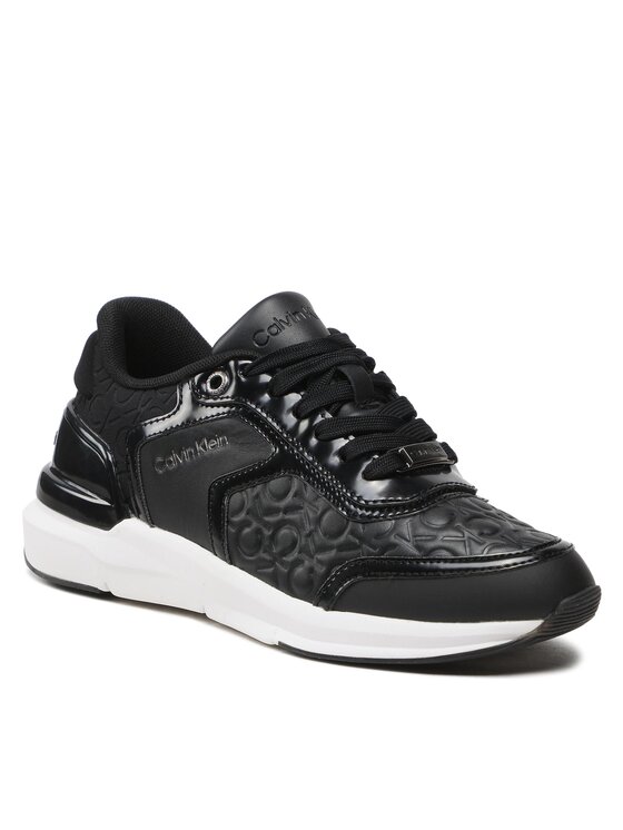 Calvin Klein Calvin Klein Sneakersy Flexi Runner Mono Mix HW0HW01375 Čierna