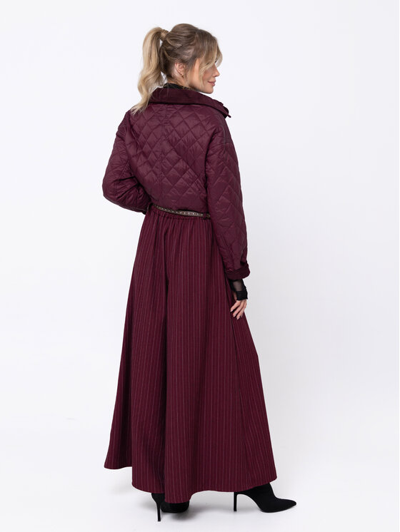 Miss LK Miss LK Spodnie materiałowe MISSLKS Bordowy Wide Leg