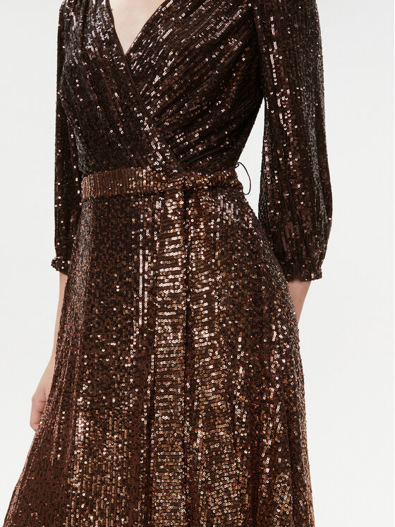 DKNY DKNY Ежедневна рокля DD3HR967 Кафяв Regular Fit