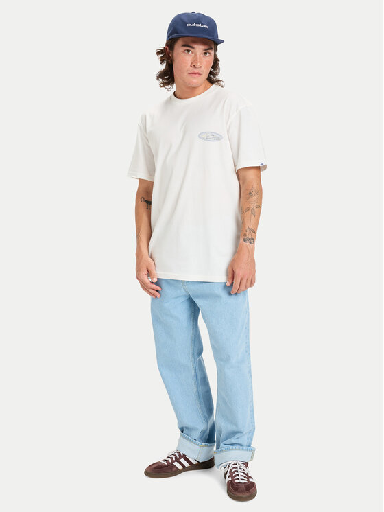 Quiksilver Quiksilver Tricou Evo Border Lines EQYZT08191 Alb Regular Fit