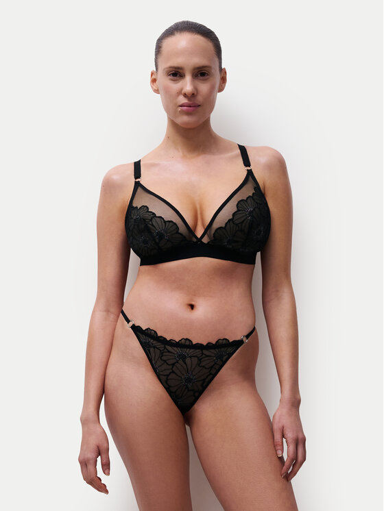 Chantelle Chantelle Chilot tanga Lush C22OG5 Negru