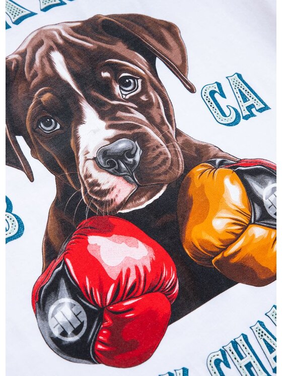PITBULL PITBULL T-Shirt Koszulka damska Lil'Champ S Biały Regular Fit