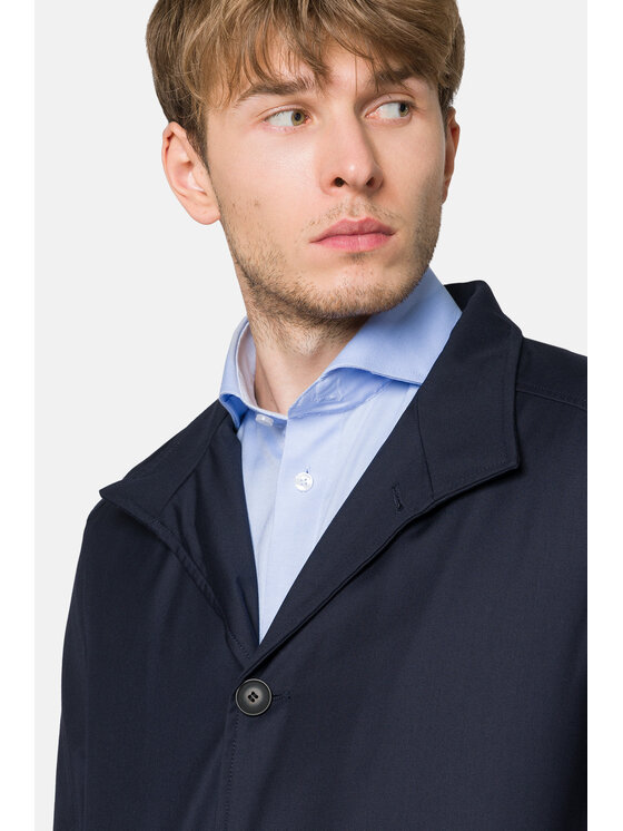Lancerto Lancerto Płaszcz przejściowy Calvia PC131223000009 Granatowy Regular Fit