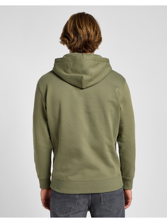 Lee Lee Felpa PLAIN HOODIE Verde Regular Fit