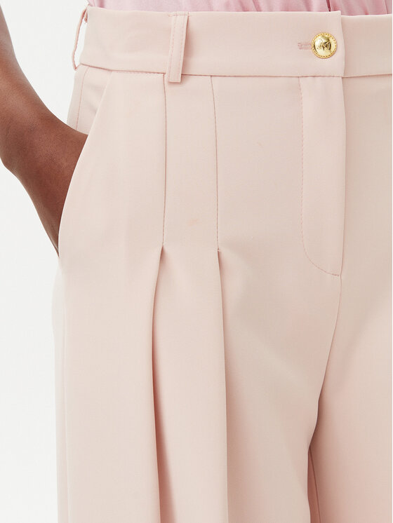 Maryley Maryley Hlače iz tkanine 25EB579/43PY Roza Regular Fit