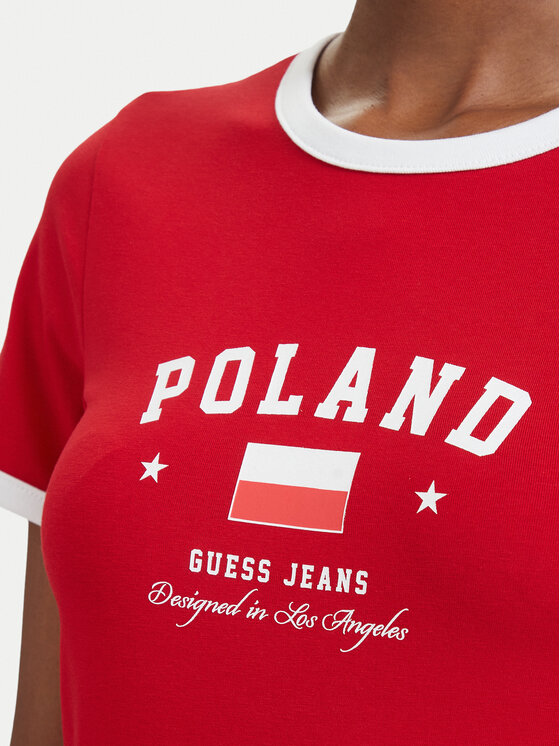 Guess Jeans Guess Jeans T-Shirt W6YI16 K3995 Κόκκινο Slim Fit